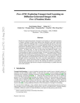 Free-ATM: Exploring Unsupervised Learning on Diffusion-Generated Images
  with Free Attention Masks
