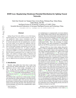 RMP-Loss: Regularizing Membrane Potential Distribution for Spiking
  Neural Networks