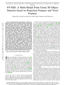 PV-SSD: A Multi-Modal Point Cloud Feature Fusion Method for Projection
  Features and Variable Receptive Field Voxel Features