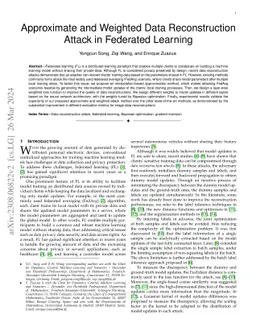 Approximate and Weighted Data Reconstruction Attack in Federated
  Learning