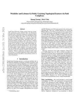 Weisfeiler and Lehman Go Paths: Learning Topological Features via Path
  Complexes