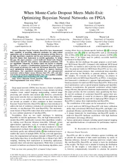 When Monte-Carlo Dropout Meets Multi-Exit: Optimizing Bayesian Neural
  Networks on FPGA