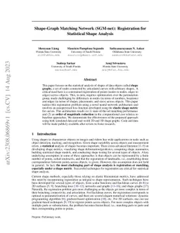Shape-Graph Matching Network (SGM-net): Registration for Statistical
  Shape Analysis