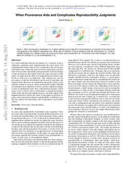 When Provenance Aids and Complicates Reproducibility Judgments