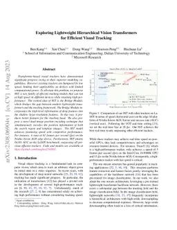 Exploring Lightweight Hierarchical Vision Transformers for Efficient
  Visual Tracking