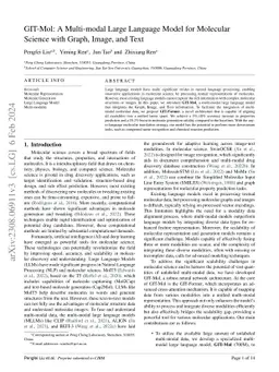 GIT-Mol: A Multi-modal Large Language Model for Molecular Science with
  Graph, Image, and Text