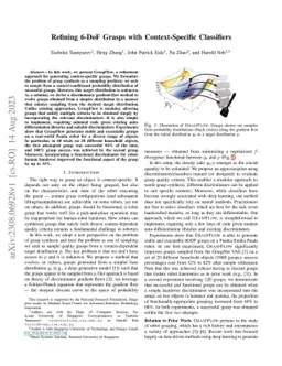 Refining 6-DoF Grasps with Context-Specific Classifiers