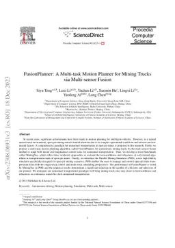 FusionPlanner: A Multi-task Motion Planner for Mining Trucks via
  Multi-sensor Fusion