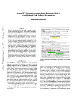 EcomGPT: Instruction-tuning Large Language Models with Chain-of-Task
  Tasks for E-commerce