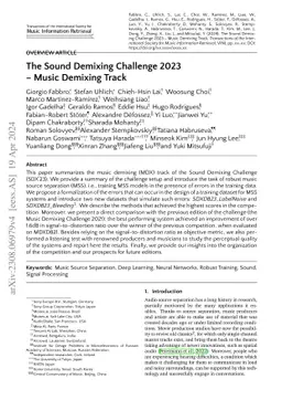The Sound Demixing Challenge 2023 $\unicode{x2013}$ Music Demixing Track