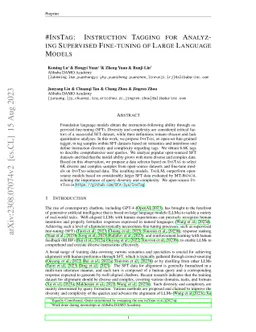 #InsTag: Instruction Tagging for Analyzing Supervised Fine-tuning of
  Large Language Models