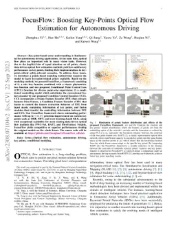 FocusFlow: Boosting Key-Points Optical Flow Estimation for Autonomous
  Driving