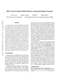 DELO: Deep Evidential LiDAR Odometry using Partial Optimal Transport