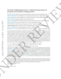 The Partner Modelling Questionnaire: A validated self-report measure of
  perceptions toward machines as dialogue partners