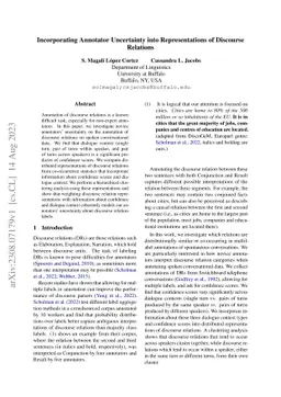 Incorporating Annotator Uncertainty into Representations of Discourse
  Relations