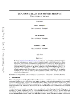 Explaining Black-Box Models through Counterfactuals