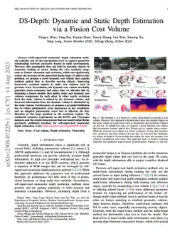 DS-Depth: Dynamic and Static Depth Estimation via a Fusion Cost Volume
