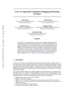 LCE: An Augmented Combination of Bagging and Boosting in Python