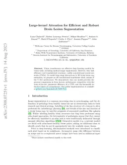 Large-kernel Attention for Efficient and Robust Brain Lesion
  Segmentation