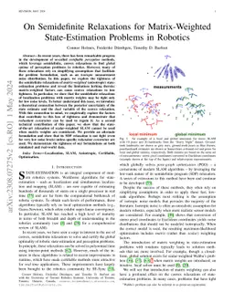 On Semidefinite Relaxations for Matrix-Weighted State-Estimation Problems in Robotics