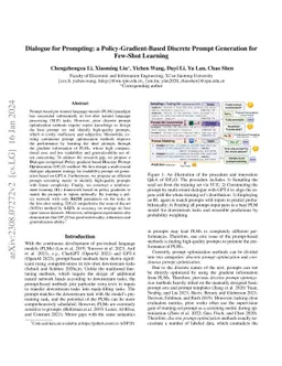Dialogue for Prompting: a Policy-Gradient-Based Discrete Prompt
  Generation for Few-shot Learning