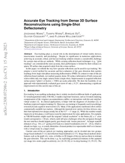 Accurate Eye Tracking from Dense 3D Surface Reconstructions using
  Single-Shot Deflectometry