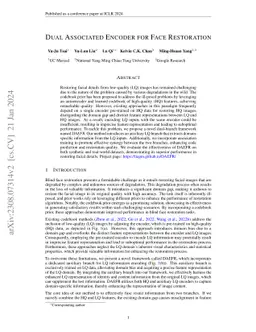 Dual Associated Encoder for Face Restoration