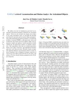 PARIS: Part-level Reconstruction and Motion Analysis for Articulated
  Objects