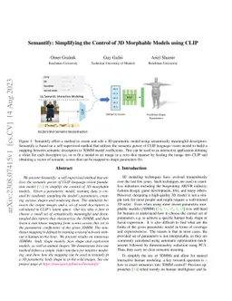 Semantify: Simplifying the Control of 3D Morphable Models using CLIP