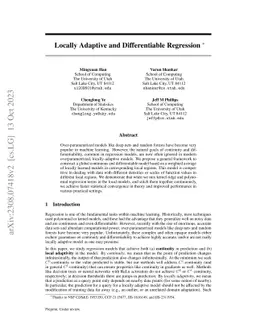 Locally Adaptive and Differentiable Regression