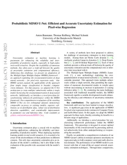 Probabilistic MIMO U-Net: Efficient and Accurate Uncertainty Estimation
  for Pixel-wise Regression