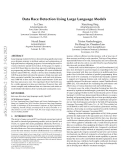 Data Race Detection Using Large Language Models