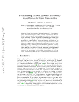 Benchmarking Scalable Epistemic Uncertainty Quantification in Organ
  Segmentation