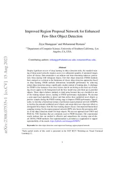 Improved Region Proposal Network for Enhanced Few-Shot Object Detection