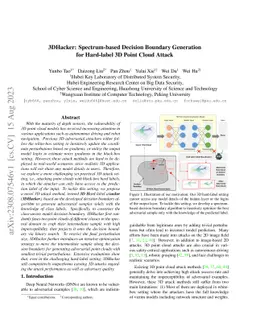 3DHacker: Spectrum-based Decision Boundary Generation for Hard-label 3D
  Point Cloud Attack