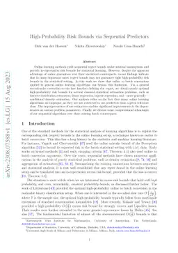 High-Probability Risk Bounds via Sequential Predictors