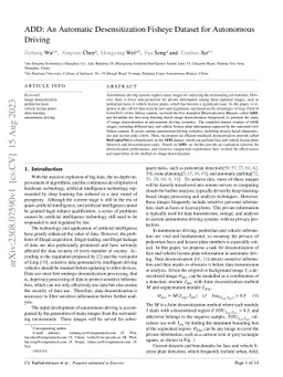 ADD: An Automatic Desensitization Fisheye Dataset for Autonomous Driving