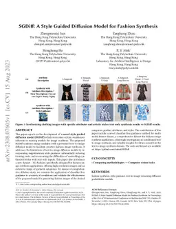 SGDiff: A Style Guided Diffusion Model for Fashion Synthesis