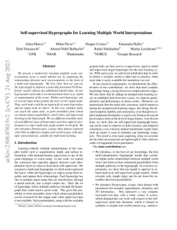 Self-supervised Hypergraphs for Learning Multiple World Interpretations