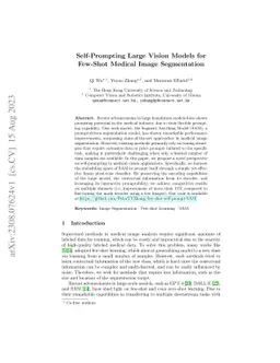 Self-Prompting Large Vision Models for Few-Shot Medical Image
  Segmentation