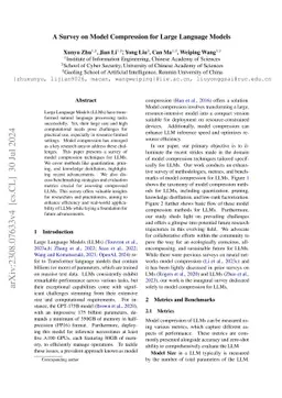 A Survey on Model Compression for Large Language Models