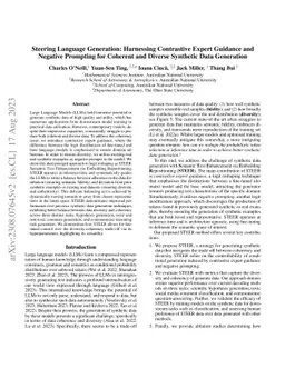 Steering Language Generation: Harnessing Contrastive Expert Guidance and
  Negative Prompting for Coherent and Diverse Synthetic Data Generation