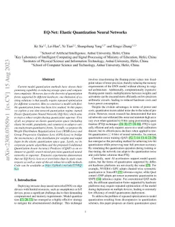 EQ-Net: Elastic Quantization Neural Networks