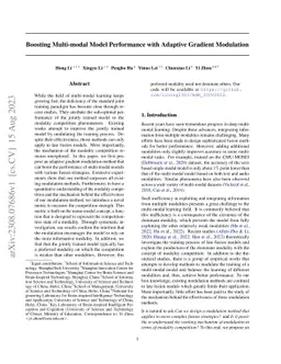 Boosting Multi-modal Model Performance with Adaptive Gradient Modulation