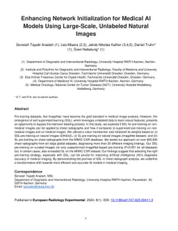 Enhancing Network Initialization for Medical AI Models Using
  Large-Scale, Unlabeled Natural Images