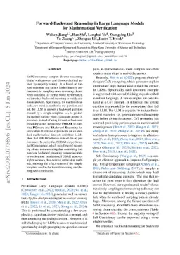 Forward-Backward Reasoning in Large Language Models for Mathematical
  Verification