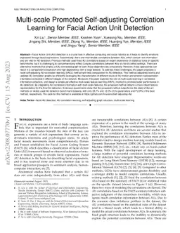Multi-scale Promoted Self-adjusting Correlation Learning for Facial
  Action Unit Detection