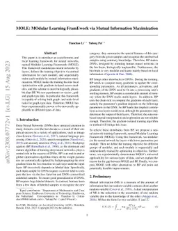 MOLE: MOdular Learning FramEwork via Mutual Information Maximization