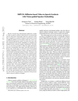 DiffV2S: Diffusion-based Video-to-Speech Synthesis with Vision-guided
  Speaker Embedding