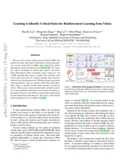 Learning to Identify Critical States for Reinforcement Learning from
  Videos